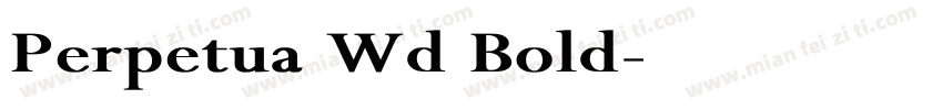 Perpetua Wd Bold字体转换